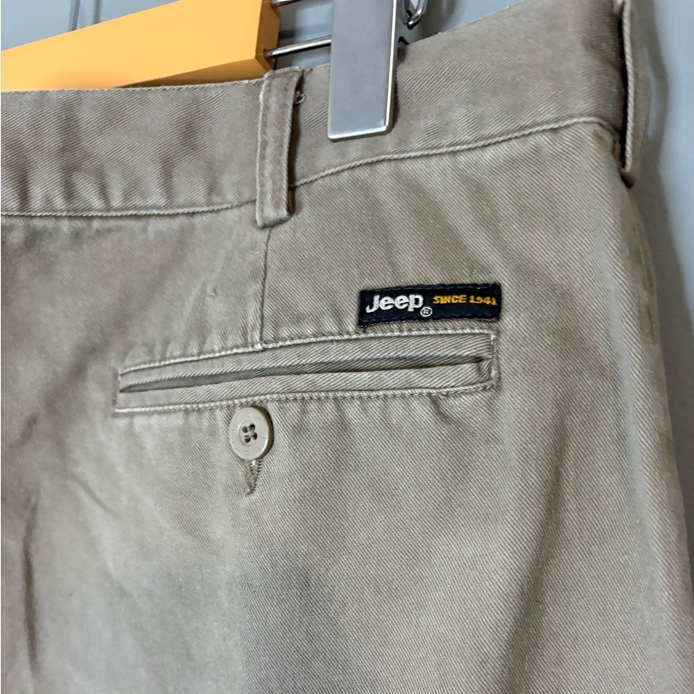 Jeep brand size 32 Men's Khaki Chinos, straight leg pants ,cargo, 100% cotton - Picture 6 of 6